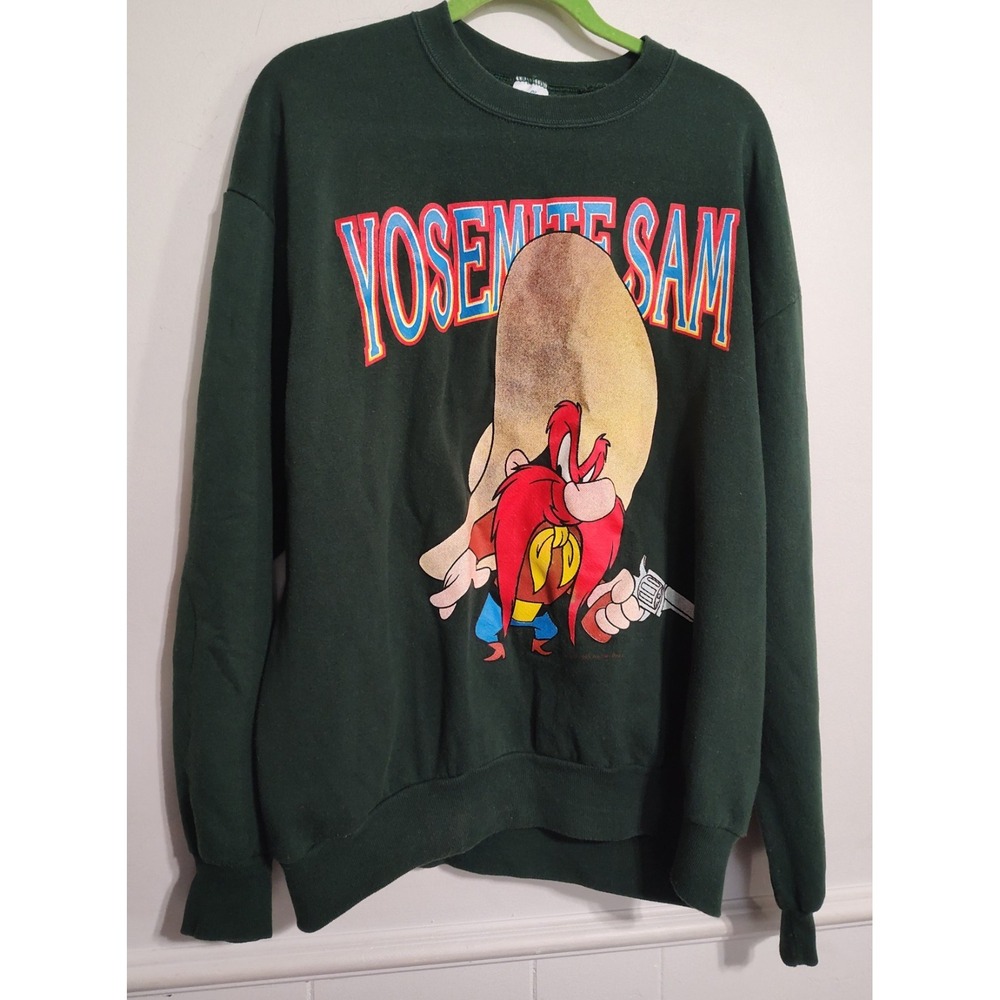Vintage 1993 Looney Tunes Warner Bros Yosemite Sam sweatshirt Mens Sz XL